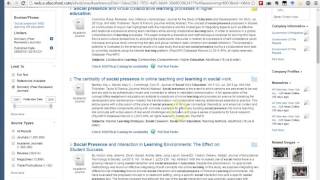 Searching Ebsco library databases