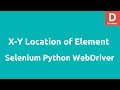 XY location of Element selenium Python webdriver