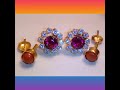 22ct changeable earrings gold cz and coral earrings light changeable earrings new gold designs