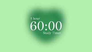 1-Hour Study Timer for Focus and Productivity: Pastel Green Aura💚