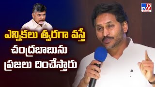 ఎన్నికలు త్వరగా వస్తే చంద్రబాబును ప్రజలు దించేస్తారు : YS Jagan - TV9