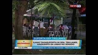 Ilang tagasuporta ni Sen. Trillanes, nagkampo sa labas ng Senado