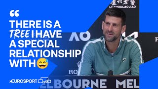 Novak Djokovic talks TREES and HECKLERS in hilarious interview! 😂 | Australian Open 2024 🇦🇺
