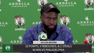 Jaylen Brown Postgame Interview | Celtics vs Sixers