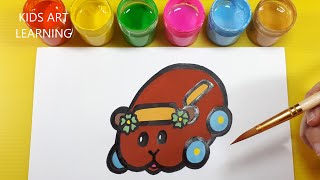 How To Draw Pui Pui Molcar | Easy Drawing Step By Step ( Choco チョコ ) 🐹 | 如何画PUI PUI 天竺鼠车车 🐹