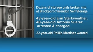 2 arrested, 1 wanted in connection with storage unit burglaries