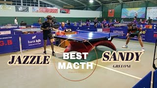 SANDY GREEONE VS JAZZLE singgasana open x table tenis championship