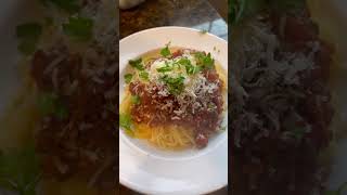 Vegetarian Bolognese (with puy lentils) a la Minimalist Baker. Yum Yes Yay! #vegetarianpasta