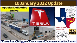 Tesla Gigafactory Texas 10 January 2022 Cyber Truck & Model Y Factory Construction Update (09:00AM)