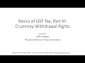 Basics of Generation-Skipping Transfer Tax, Part XI: GST Tax Treatment of Crummey Withdrawal Rights