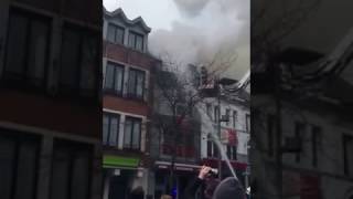 Transitional attack fire Hooghuys Tielt - person stuck on balcony