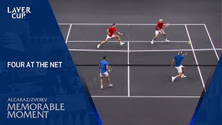 Alcaraz, Zverev, Shelton \u0026 Fritz at the Net | Laver Cup 2024