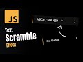 Easy Scramble Text Effect With JavaScript | Quick Tutorial