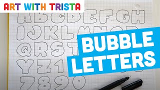 Bubble Letter Alphabet Drawing Tutorial - Art With Trista