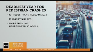 Record 101 pedestrians died on Massachusetts roads in 2022, state data shows