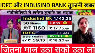 IDFC SHARE NEWS TODAY • INDUSIND BANK SHARE NEWS TODAY • IDFC SHARE LATEST UPDATE • INDUSIND BANK