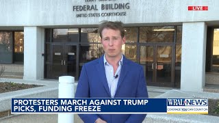 Protesters March Against Trump's Picks \u0026 Funding Freeze