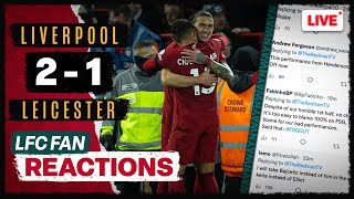 FAES BRACE HELPS REDS WIN | LIVERPOOL 2-1 LEICESTER | LFC FAN REACTIONS