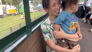 三笠鉄道記念館　夏の鉄道村祭り　初めてSLに乗りました　お菓子も貰って大満足