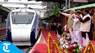 PM Modi flags off Vande Bharat Express connecting Secunderabad and Visakhapatnam