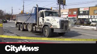 81-year-old woman struck and killed by dump truck in North York