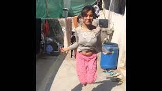 Desi Girl Playing Skipping in Ultra Slow Motion