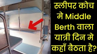 Middle Berth Seat in train🔥 MB Middle Berth in Sleeper Class | Middle Berth rule in train