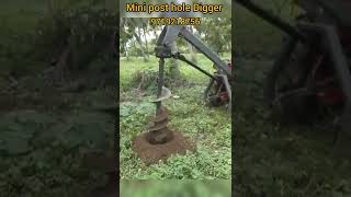 Post Hole Digger on Mini Tractor | Earth Augar |9719218756 | Subscribe Channel | #digger #hole