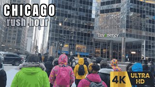 Chicago January 20, 2026 Morning Commute Walking Tour 4K 60fps