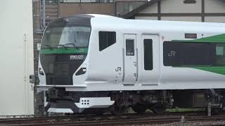 新E257系オオOM-92編成（元E257系モトM107編成）構内試運転　長野総合車両センター