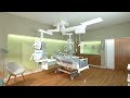 acute care workplace rendering icu