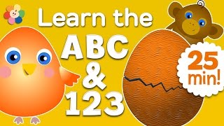 Surprise Eggs, Counting, and the ABC Song for Kids | Learn the Alphabet and 123 | BabyFirst TV