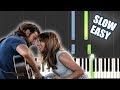 Lady Gaga, Bradley Cooper - Shallow (A Star Is Born) | SLOW EASY PIANO TUTORIAL by Betacustic