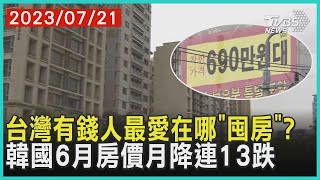 台灣有錢人最愛在哪「囤房」   韓國6月房價月降連13跌【財經新聞精選】 @tvbsmoney