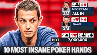 INSANE POKER HANDS EVER IN HISTORY YOU MUST SEE! Compilation