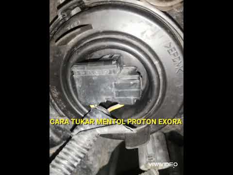 CARA MENUKAR MENTOL LAMPU DEPAN PROTON EXORA - YouTube