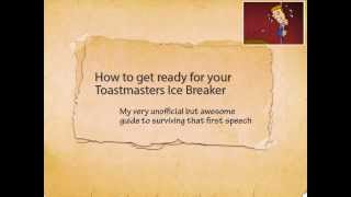 How to prepare for your Toastmasters Ice Breaker