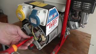 Brushless generator capacitor removal and testing