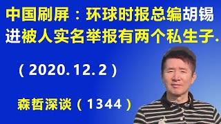 中国超级刷屏大新闻：环球时报总编 胡锡进 被人实名举报有两个私生子.（2020.12.2）