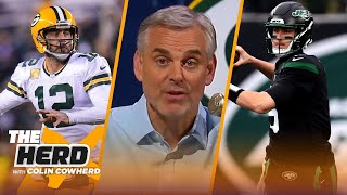 Aaron Rodgers exits Packers-Eagles with rib injury, Mike White continuing as QB1? | NFL | THE HERD