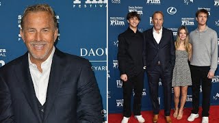 Kevin Costner Joined by Kids at Horizon 2 Premiere as Ex Christine Baumgartner Gets Engaged