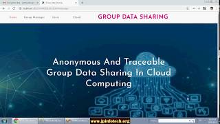 Anonymous and Traceable Group Data Sharing in Cloud Computing | Dot Net Project