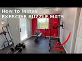 How to Install puzzle mat flooring for your GYM (sponsored by DOVOH)