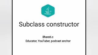 ch-19 #Subclass constructor.