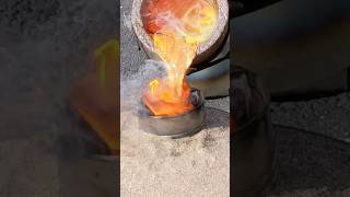 Pouring Liquid Brass 😱 #shorts #wow #amazing #brass