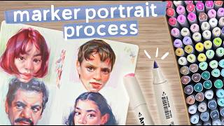How I use alcohol markers for Portraits! ✨ Arrtx Oros