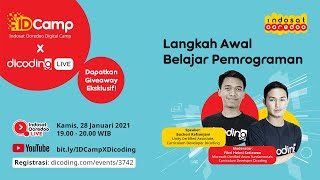 IDCamp X Dicoding LIVE: Langkah Awal Belajar Pemrograman