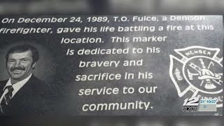 Emotions high for fallen Denison firefighter’s family: Memorial to be restored during Heritage Pa...