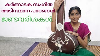 കർണ്ണാടക സംഗീത അടിസ്ഥാന പാഠങ്ങൾ.Karnataka Sangeetha Paadanghal.Janda Varishakal 6.ജണ്ട വരിശകൾ 6