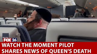 Death of Queen Elizabeth II announced on flight heading to London